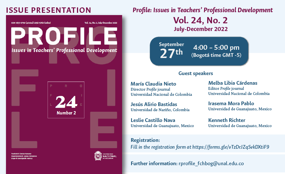 Issue presentation. PROFILE Journal. September 27, 5:00pm (CT)